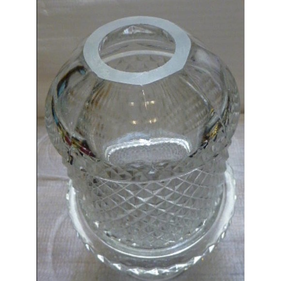 Vtg Viking Glass Diamond Point Fairy Lamps  6 3/4" Tall x 4" Wide - Picture 2 of 6